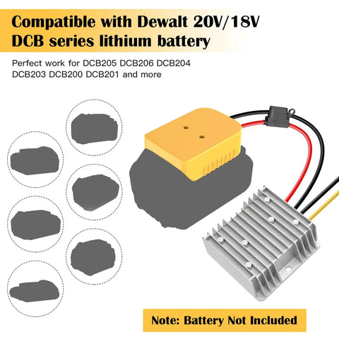 20V To 12V DC Step Down Converter Kit For 18V And 20V Batteries To Power Wheels And DIY Projects 240W Output 20A Max Voltage Regulator