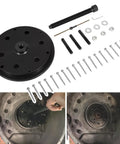 Rear Crankshaft Seal And Wear Sleeve Removal And Installation Tool Kit For Cummins Signature ISX And QSX Engines Including ISX12 And ISX15 With Wet Flywheel Housing Only For Pro Grade Auto Maintenance And Shop Pros, showing components and usage.