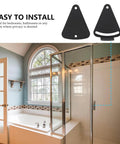 Privacy Barn Door Lock Teardrop Latch Black Carbon Steel for Sliding Barn Doors Pocket Doors Cabin Doors and Shed No Fuss Easy Install for Bedroom and Bathroom shown in a bathroom setting