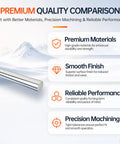 Premium quality comparison for Smooth Ride 2 Pack 8mm By 350mm Linear Motion Rods Heavy Duty Shafts, highlighting materials and machining.