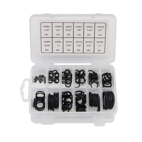 166 Piece Scuba O Ring Kit With FKM90 Rubber Seals 12 Sizes For Dive Hoses And Tanks High Temperature Fuel And Acid Resistant