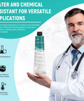 Molykote 111 Silicone Grease 150g tube held by man, valve lubricant and sealant for O rings, waterproof dielectric grease