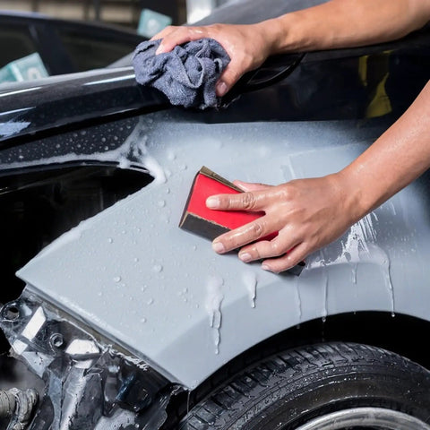 Auto polishing with Top Notch 120 Grit Wet Dry Sandpaper Sheets Pack, 9 x 3.6 Inch, 21 Pcs, Aluminum Oxide, Electro Coated for durability