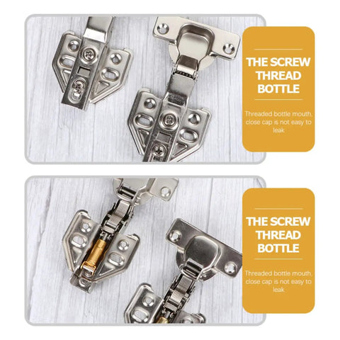 Hydraulic Cabinet Hinges With Quiet Operation 4 Pack Stainless Steel Heavy Duty Hinges For Kitchen Cabinets Smooth Opening And Closing No Squeaks Rust Resistant 1.2mm Thick showing two open and close angles on light wood surface