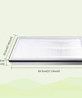 Three In One Replacement Filter For MA-40 Air Purifier, Two Pack With H13 HEPA And Activated Carbon, size details