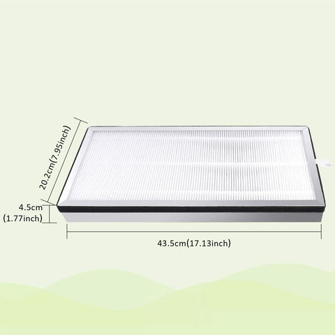 Three In One Replacement Filter For MA-40 Air Purifier, Two Pack With H13 HEPA And Activated Carbon, size details