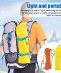 Backpacker with yellow bag showing Beefy 8mm Static Climbing Rope With Two Steel Hooks For Outdoor Rappelling in gear kit