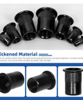 320 Piece Rivet Nuts Kit Flat Head Rivnut Inserts Black Zinc Plated Carbon Steel Assortment Your Go-To For 5/32-32 UNC, 8-32 UNC