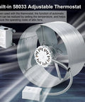 15 Inch Gable Mount Attic Fan With Adjustable Thermostat 1300 CFM Exhaust Ventilation For Home Garage Shed And Portable Buildings