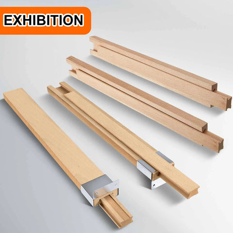 4 Pack Wooden Drawer Slides 14 Inch Bottom Mount Tracks Replacement Runners For Cabinet Fix Solid Wood Construction With Metal Glides Smoother Than Butter No Wobble Heavy Duty Hardware For DIY Projects And Home Reno. Image showing solid wood drawer slides with metal glides.