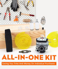 Carburetor Kit For Ryobi 25cc 2 Cycle String Trimmers RY251PH RY252CS with air filter, fuel line, primer bulb, spark plug