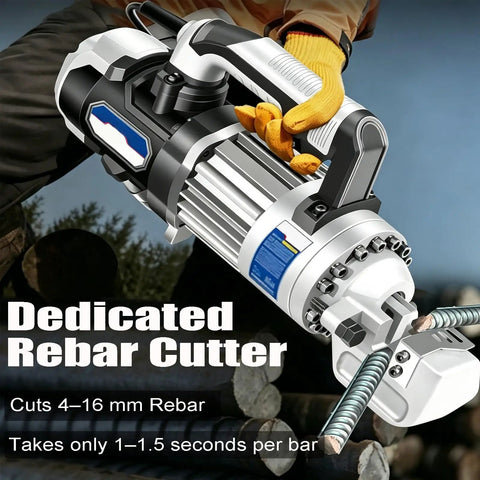 1000W Electric Hydraulic Rebar Cutter With Heavy Duty Pure Copper Motor And Hardened Quenched Head For Smooth Cutting 4-16Mm Steel Rods, cutting rebar.