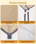 Big Camping Tarp Canopy With Poles 14.8 By 9.8 Feet with waterproof Oxford fabric and reinforced stitching