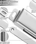 4 Pack Magnetic Door Catch 150lb Stainless Steel Heavy Duty Cabinet Magnets close-up showing installation features and material