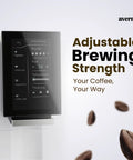 Top Shelf Fully Automatic Espresso Machine With Built In Grinder And Dual Milk Frother For Smooth Bean To Cup Coffee Drinks Without Stepping Outside Your Door touchscreen for adjustable brewing settings.