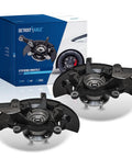 Front view of Front Steering Knuckles And Wheel Bearing Hub Assembly Replacement Kit For 2012 Through 2017 Toyota Camry SE And XSE Models Includes Two Knuckles For A Fast Reliable Front End Restore in packaging.