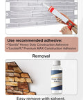 Installation and removal of 3D Wall Panels For Interior Wall Decor In Brown Slate Style 10 Pack PVC Covers 49 Sq Ft