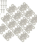 Nickel Plated White Butterfly Cabinet Hinges 180 Degree 48 Pack with screws; decorative antique style for cabinets and boxes