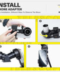 Easy setup phone adapter for 70mm Aperture Refractor Telescope with 400mm AZ Mount 20x 200x Magnification Budget Friendly Travel Kit