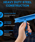 Heavy duty steel Duct Clip Tool For HVAC Ductwork With Magnetic Clip Access, 4 inch blue handle for TDC and TDF clips
