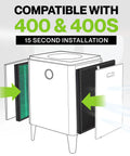 Illustration of Replacement Filter Set For Coway Airmega 400 And 400S Max2 True HEPA And Activated Carbon Filters installation