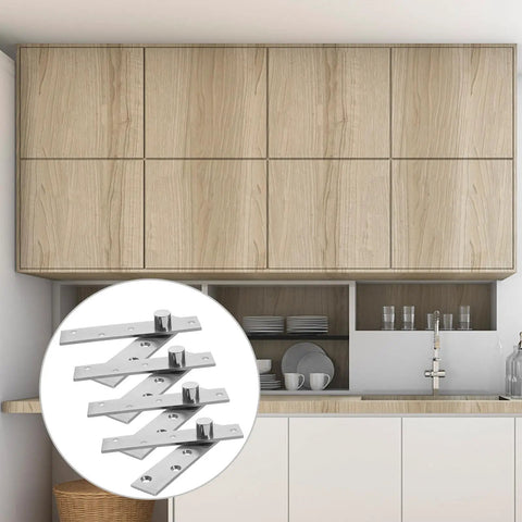 Stainless Steel Pivot Door Hinges 360 Degree Rotation Hidden Hardware For Doors And Storage Cabinets 4 Pack for kitchen use