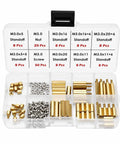 134 Piece Raspberry Pi Standoff Kit With M3 Spacers, Brass Standoffs, Stainless Steel Screws And Nuts, Includes Handy Storage Box For Raspberry Pi, Pi 5, PCBs And M.2 NVMe PCIe Board Projects. clear organizer box with brass M3 standoffs, screws and nuts