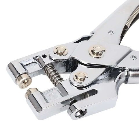 Heavy Duty Single Hole Puncher For Office And School Paper Craft Work Handheld Metal Eyelet Grommet Punch Tool with Cr-plated finish close-up