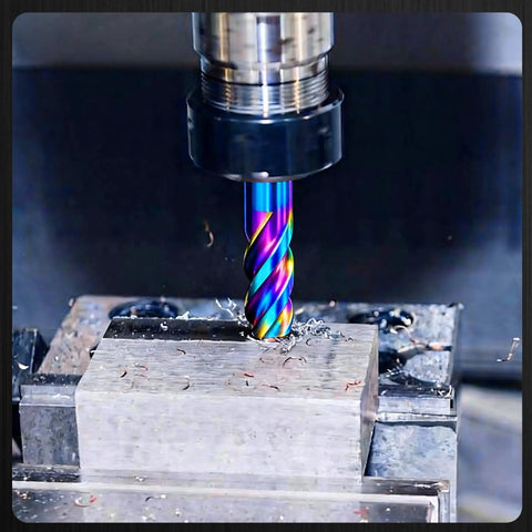 Nano Coated Micrograin Carbide Corner Radius End Mill With Four Flute Flat Design Radius 0.5 10 25 10 75mm CM124 Carbide in use