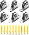 Top Shelf Heavy Duty V Groove Gate Wheels 6 Pc Replacement Kit With Reinforced Wall Mount Brackets includes metal rollers and screws.