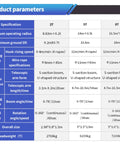 Product parameters table for Badass Compact Crawler Crane 1.5 Ton 3 Ton Hydraulic Telescopic Lift specifications.