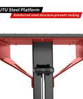 Beefy Dirt Bike Stand And Motorcycle Lift Jack With 1000 Lb Capacity For Dirt Bikes ATVs 12 To Thirteen Point Eight Inch Height Heavy Duty Steel Hydraulic Lift For Quick Maintenance And Easy Repairs, showing reinforced steel structure.