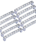 Decorative Crystal Glass Rhinestone Cabinet Pulls 4 Inch Overall Length With 3.8 Inch Center To Center Zinc Alloy 10 Pack Includes 40 Screws