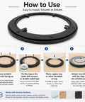 How to use the Smooth Operator Heavy Duty Lazy Susan Turntable, 10 Inch Round Swivel Plate, showing installation steps.