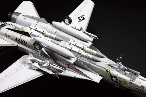 Underside view of 1 To 48 Scale Grumman F-14A Tomcat Model Kit For Builders Who Love DIY Airplane Builds Highly Detailed Plastic Parts