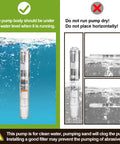 4 Inch Deep Well Submersible Pump With 10 Ft Cable 0.5 HP 115V 28 GPM 179 Ft Head Stainless Steel Borehole Water Pump instructions