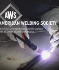 Red Tip One Eighth Inch TIG Tungsten Electrode Seven Inch Length WT20 EWTh2 10 Pack being used in welding certified by AWS.
