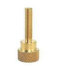 10 Pack Solid Brass Thumb Screws 10-32 Thread 3/4 Inch Diamond Knurled Head With Straight Shoulders Zero Sweat Hand Tightening