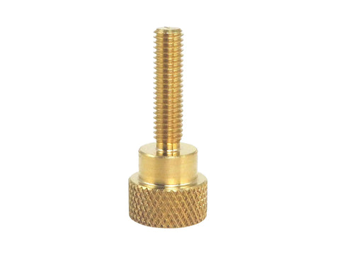10 Pack Solid Brass Thumb Screws 10-32 Thread 3/4 Inch Diamond Knurled Head With Straight Shoulders Zero Sweat Hand Tightening