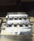 Hexagonal Side Fixed Fixture for CNC Machining Centers, Beefy Small Precision Clamping Block, Multi Station OK Fixture, Pro Grade Hardened 45 Steel, M6 Thread, 16mm Wide by 5.5mm High, Centered Hole, Edge Clearance, 10 Pack on CNC vise