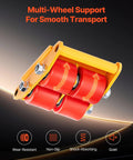 Beefy 4 Pack Heavy Duty Machinery Skates Dollies For Moving Up To 17,637 Lbs With 4 PU Wheels, 360 Degree Rotation, Non Slip Caps, Low Profile
