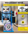 Close-up view of Automatic Electric Wire Stripper Machine For Copper Scrap Peeler Tool 370W motor cooling system and dial.