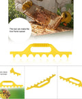 Bee Hive Frame Spacing Tool Spacer Must Have Beekeeping Gear Lightweight Yellow Plastic 8 Pack Easy Frame Spacing Aid in action