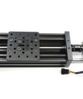 300mm 4080U Screw Slide Table Linear Actuator Kit for 3D Printers shown in black aluminum with motor and wiring