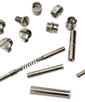 Polished Nickel Plated 1911 Grips Screws Pins And Bushings Replacement Kit For Government Commander And Officer Variants Universal Fit