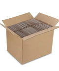 Open box showing contents of a Pack Of 40 5x5x5 White Corrugated Shipping Boxes For Mailing And Packaging, Easy Snap Top Assembly, Sturdy 32 ECT Cardboard