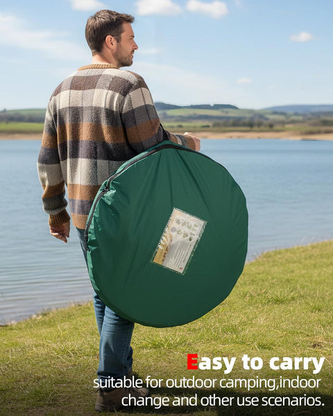Pop Up Oversized Shower Tent Privacy Shelter For Camping And Outdoor Changing Room With Removable Floor Mat Rain Shelter Portable Instant Setup And Zippered Carry Bag