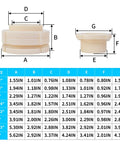 ABS Bulkhead Fitting 3 Inch Double Thread Connector Adapter With Plugs For Water Tanks Aquariums And Rain Barrels size chart