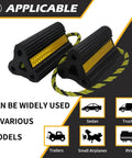Versatile Rubber Wheel Chocks For RV Trailer Camper Truck And Car 2 Pair Or 4 Pack With Rope Reflective Strips Heavy Duty Tire Block Stopper