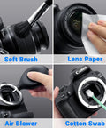 10 In 1 Pro Grade Camera Lens Cleaning Kit With Air Blower, Lens Cleaner Pen, Retractable Wool Soft Brush, Sensor Cleaning Swabs